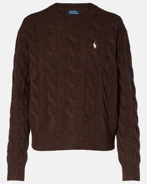 Polo Ralph Lauren Cable-Knit Wool And Cashmere Jumper - Brown