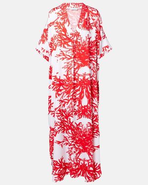 Melissa Odabash Vanessa Printed Kaftan - Red