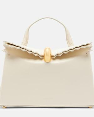Jacquemus Valerie Small Leather Top-Handle Bag - White