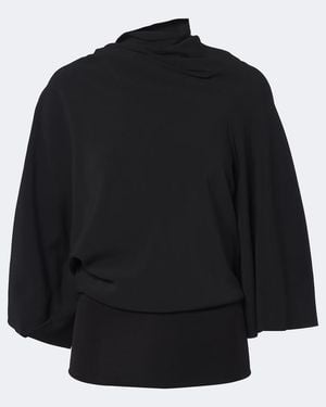 Rick Owens Cylinder Draped Top - Black