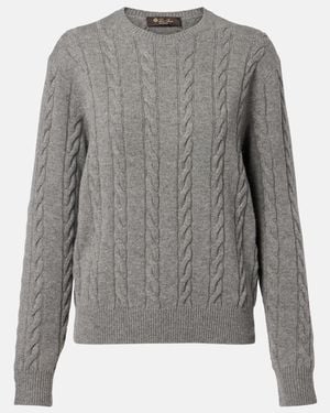 Loro Piana Cedar Cable-Knit Cashmere Jumper - Grey