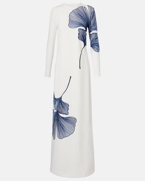 Costarellos Austie Column Woven Gown - Blue