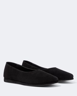 Saman Amel City Suede Slip-On Shoes - Black