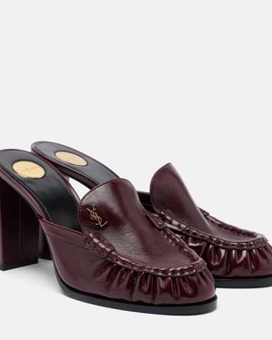 Saint Laurent Mules Le Loafer Aus Leder - Braun