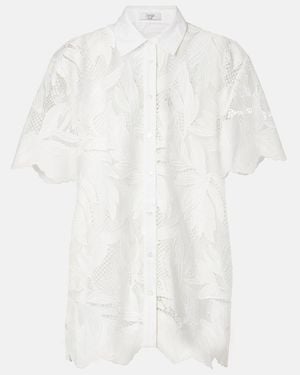 Erdem Camisa De Malla Bordada - Blanco
