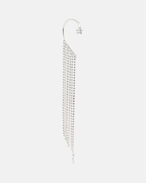 Jimmy Choo Ear Cuff Con Adornos De Cristal - Blanco
