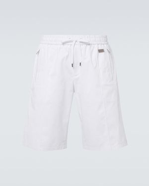 Dolce & Gabbana Cotton Gabardine Bermuda Shorts - White