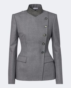 McQueen Blazer Aus Wolle - Grau