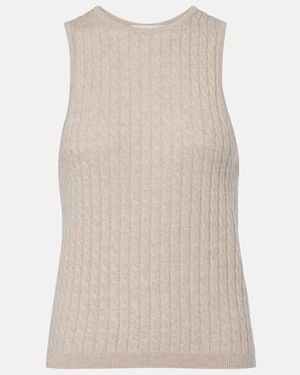 Lisa Yang Iora Cable-Knit Cashmere Tank Top - Natural