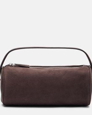 The Row Tote Bag Round 90S Aus Veloursleder - Braun