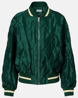 Loewe Double L Taffeta Bomber Jacket - Green