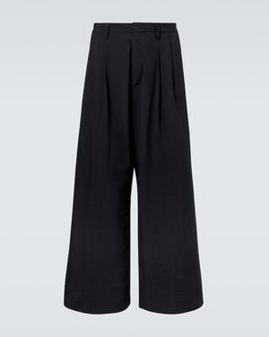 ERL Pleated Wide-Leg Trousers - Blue