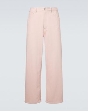 AURALEE Wide-Leg Jeans Aus Seide - Pink
