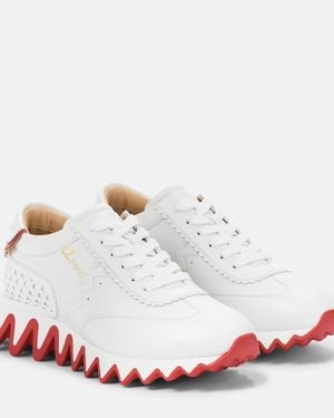 Christian Louboutin Loubishark Donna Leather Sneakers - White