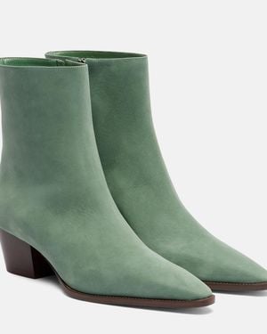 Manolo Blahnik Aliera 50 Suede Ankle Boots - Green