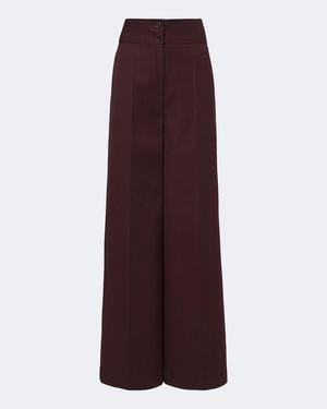 Altuzarra Rudy Virgin Wool Wide-Leg Trousers - Purple