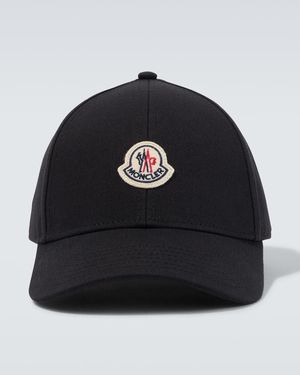 Moncler Baseballcap Aus Baumwoll-Twill - Schwarz