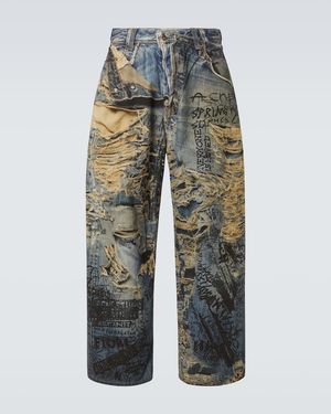 Acne Studios 2023 Trompe L'Oil Wide-Leg Jeans - Grey