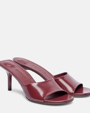 Jacquemus Cubisto 70 Leather Mules - Pink