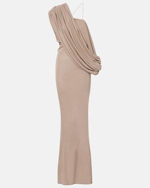 Christopher Esber Aiba Draped One-Shoulder Jersey Gown - Natural