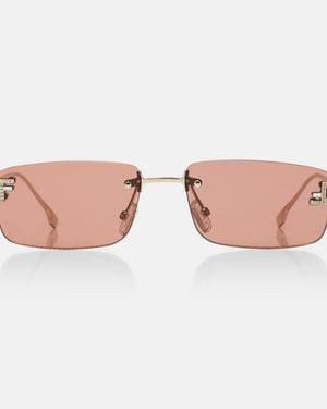 Fendi First Crystal Rectangular Sunglasses - Pink