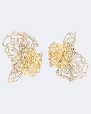 Dries Van Noten Verzierte Ohrringe - Mettallic