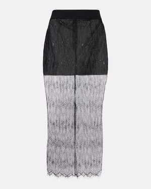 Frankie Shop Alrose Lace Midi Skirt - Gray