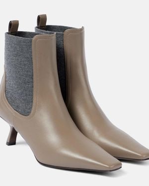Brunello Cucinelli Leather Ankle Boots - Brown