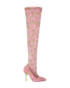 Off-White c/o Virgil Abloh Crystal Printed Mesh Cuissard - Pink