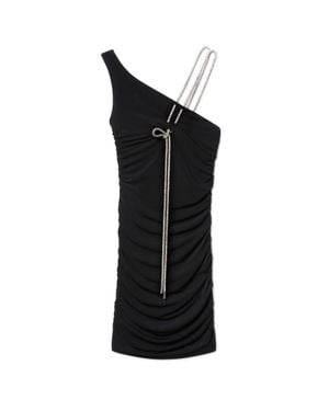 Off-White c/o Virgil Abloh Vi Crepe Bling Sl Mini Dress - Black