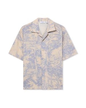 Off-White c/o Virgil Abloh City Nature Linen Bowling Shirt - White