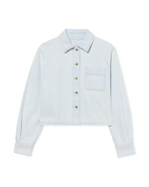 Off-White c/o Virgil Abloh Diag Long Sleeve Denim Shirt - Blue