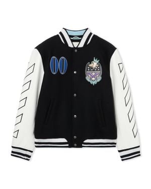Off-White c/o Virgil Abloh Royal Jewels Varsity Jacket - Black