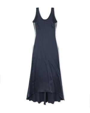 Off-White c/o Virgil Abloh Satin Backless Midi Dress - Blue