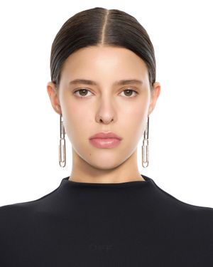Off-White c/o Virgil Abloh Paperclip Strass Earrings - Blue