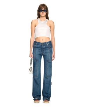 Off-White c/o Virgil Abloh Denim Cargo Pants - Blu