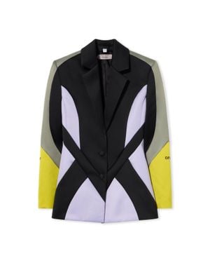 Off-White c/o Virgil Abloh Duchesse Color Block Blazer - Black