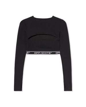 Off-White c/o Virgil Abloh Logoband Cut Out Top - Black