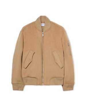 Off-White c/o Virgil Abloh Quote Bomber Jacket - Natural