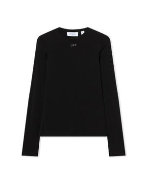 Off-White c/o Virgil Abloh Ow X Swarovski Second Skin Crewneck - Black