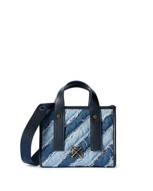 Off-White c/o Virgil Abloh Quilting Raw Denim Tote Bag - Blue