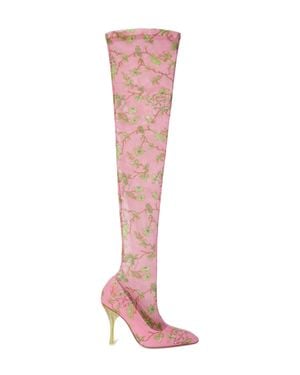 Off-White c/o Virgil Abloh Crystal Printed Mesh Cuissard - Pink
