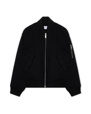 Off-White c/o Virgil Abloh Quote Bomber Jacket - Black