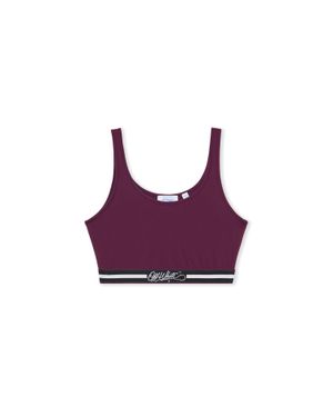 Off-White c/o Virgil Abloh University Band Crop Top - Purple