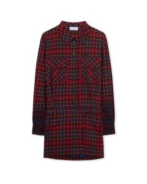 Off-White c/o Virgil Abloh Check Flannel Arrow Dress - Red