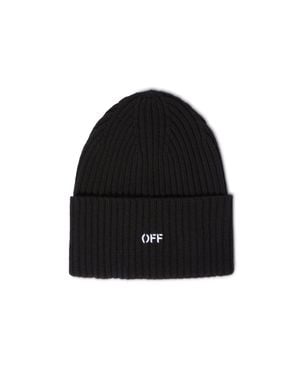 Off-White c/o Virgil Abloh Stamp Loose Beanie - Black
