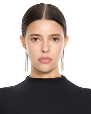Off-White c/o Virgil Abloh Paperclip Strass Earrings - Blue