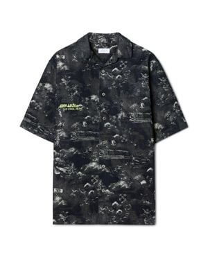 Off-White c/o Virgil Abloh Jacquard Fresco Bowling Shirt - Black