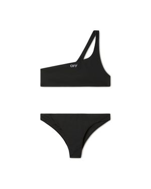Off-White c/o Virgil Abloh Stamp One-Shoulder Bikini - Black