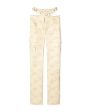 Off-White c/o Virgil Abloh Cream Camo Cross-Over Belt Trousers - Natural